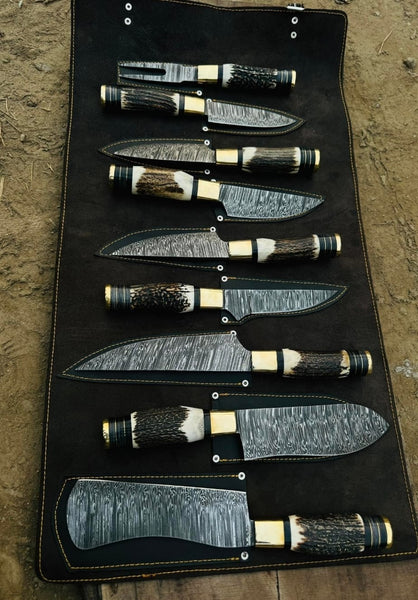 Hand Made Butcher's/BBQ/Chef/Kitchen Knife Set