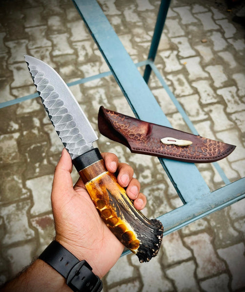 Hand Made Texture Viking Knife