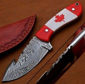 Handmade Gut Hook Skinning Hunting Knife