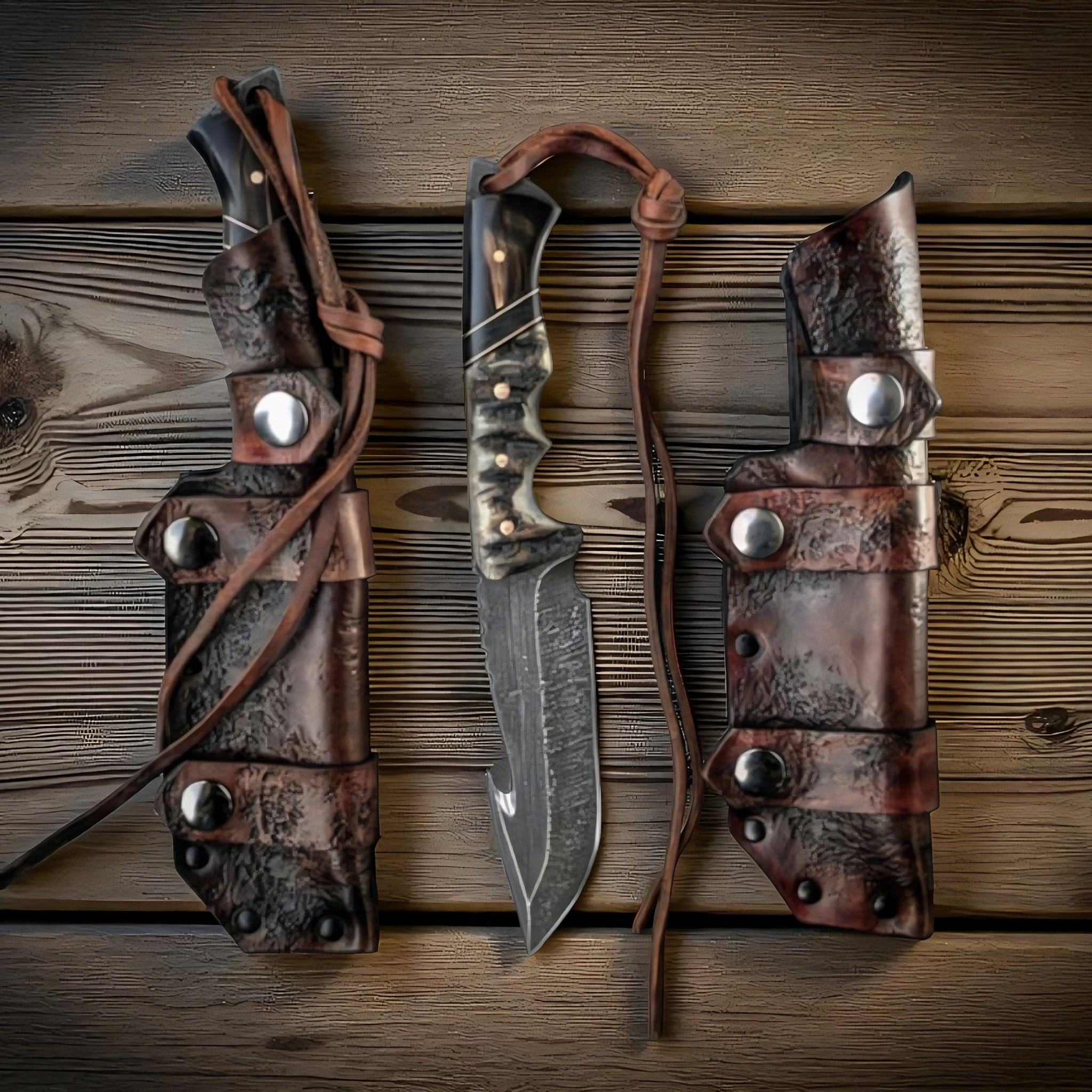 Hand Made Gut Hook Skinning Hunting knife