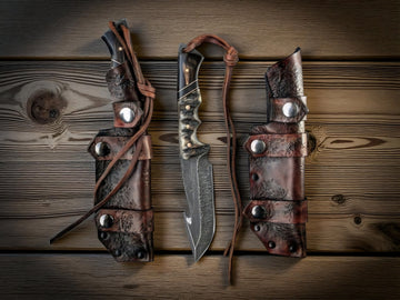 Hand Made Gut Hook Skinning Hunting knife