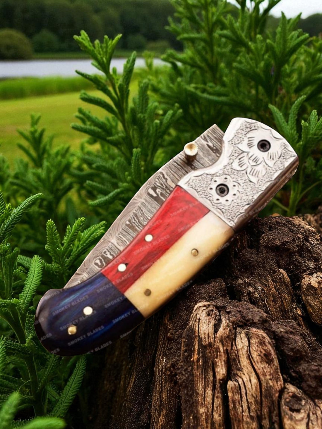 Texas Flag Handle Folding Pocket Knife