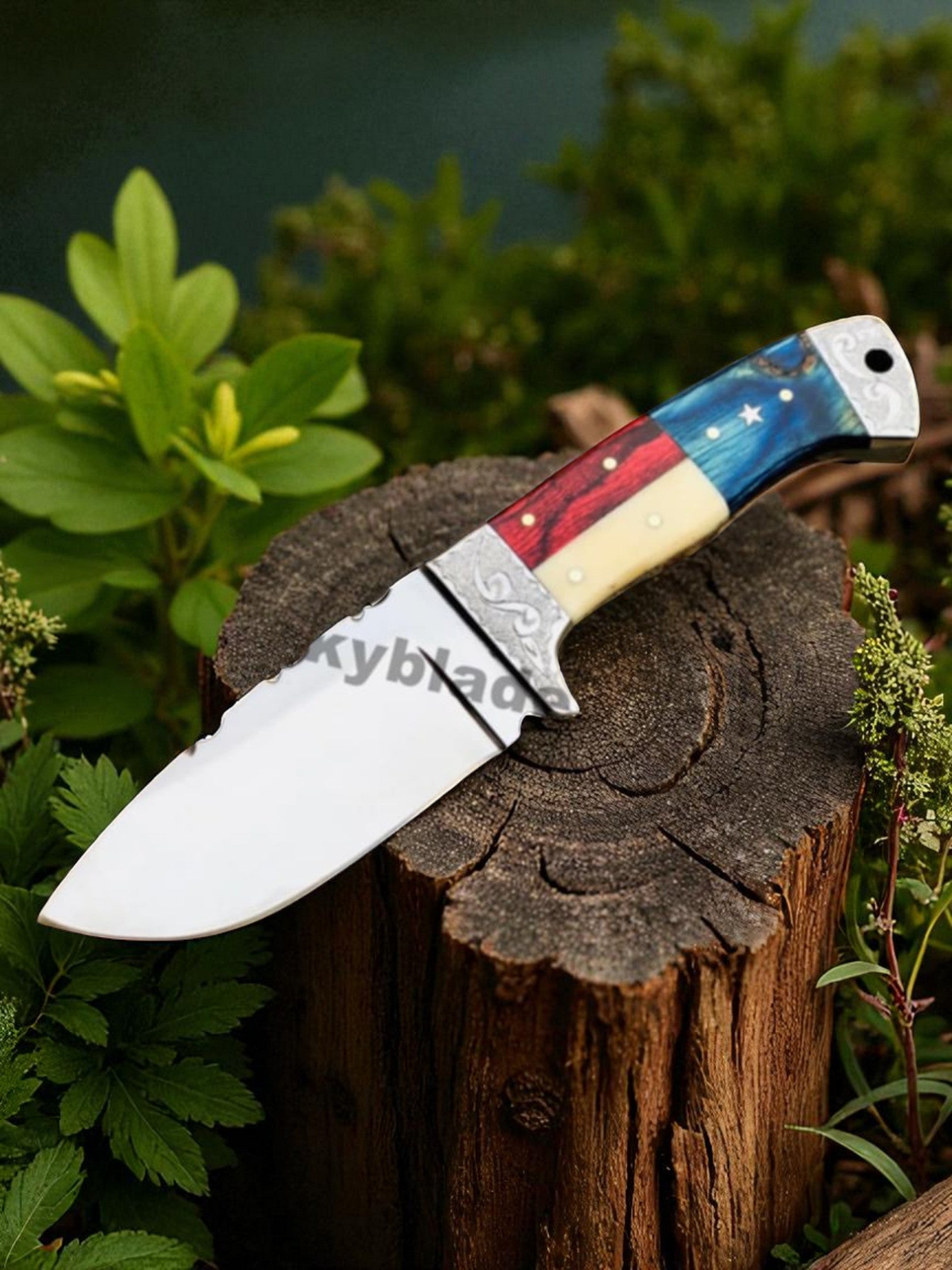 Texas Flag Handle Skinner Hunter Knife