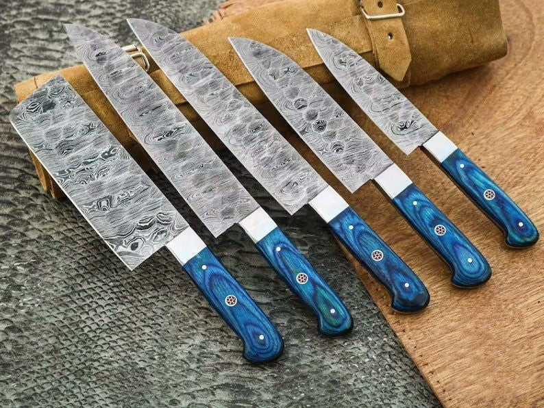 Hand Made BBQ/Chef/Kitchen Knife Set