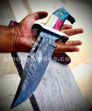 Texas Flag Handle Custom Handmade Damascus Rambo Bowie Knife