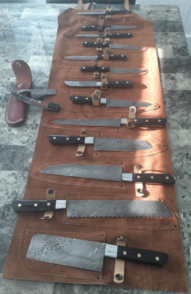 Hand Made BBQ/Chef/Kitchen Knife Set