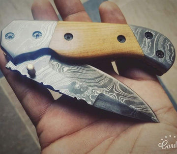 Handmade Damascus Folding knife