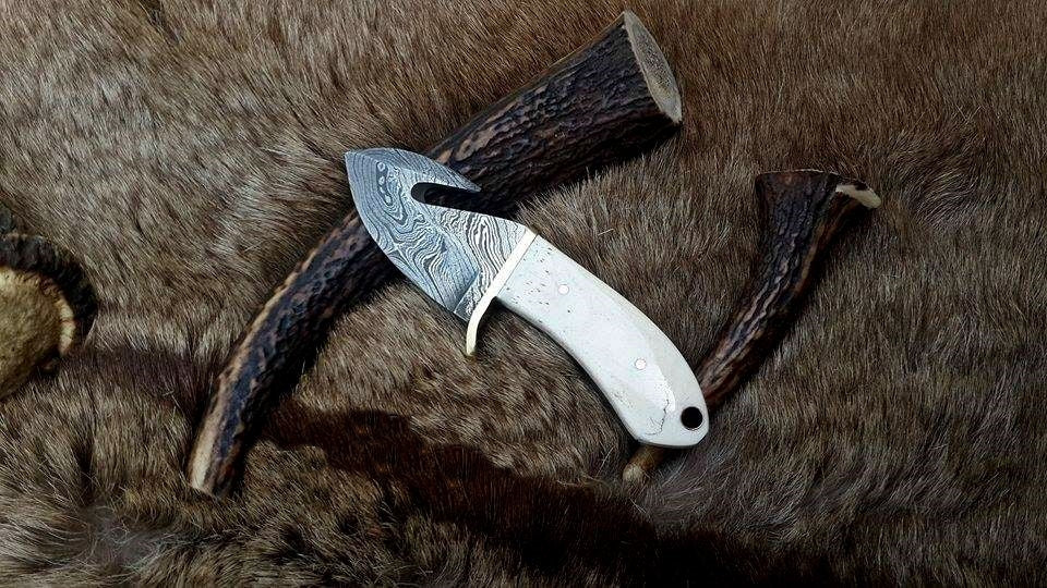 Hand Made Gut Hook Skinning Knife