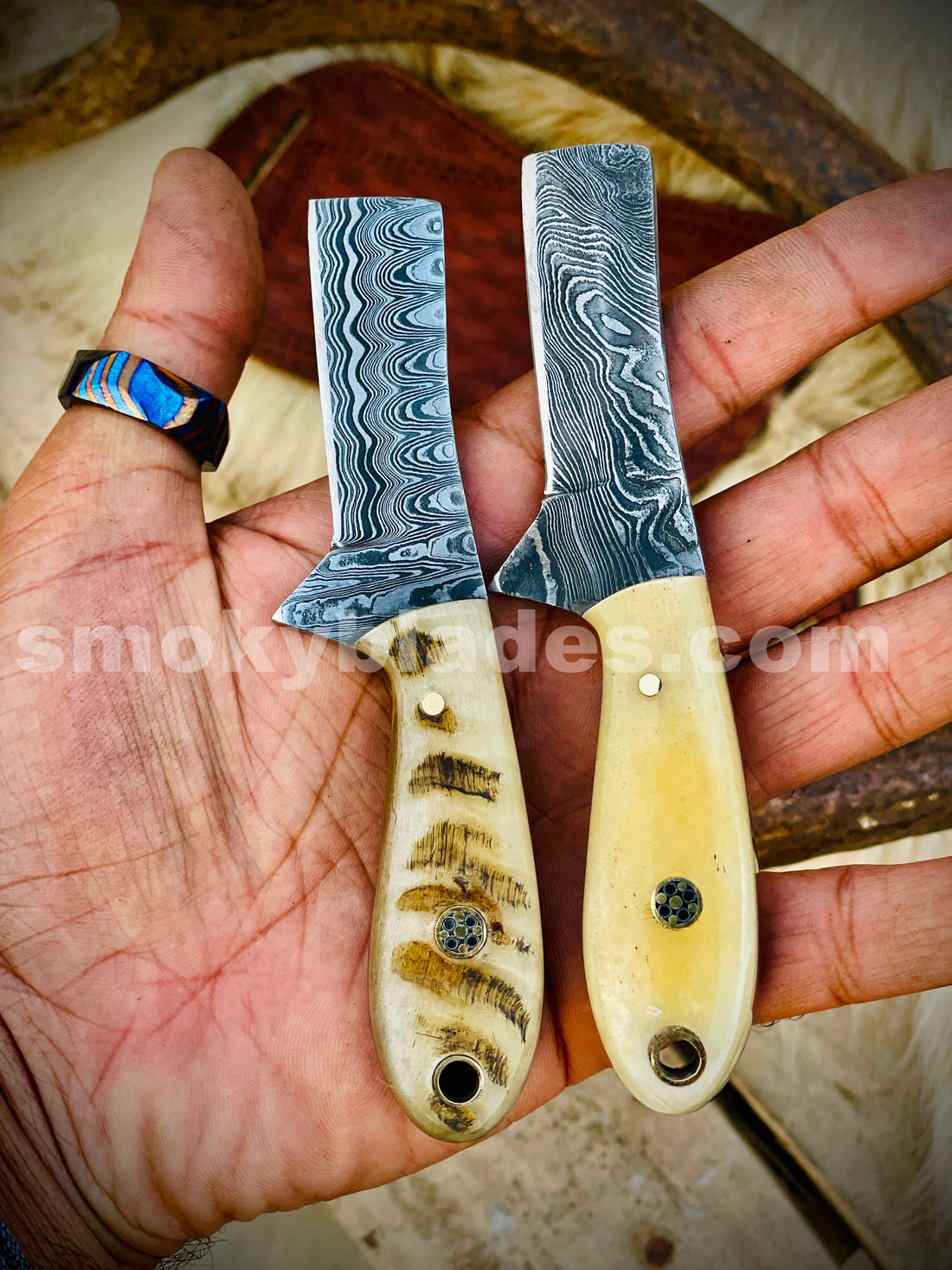 Hand Made Bull Cutter Knife Pair
