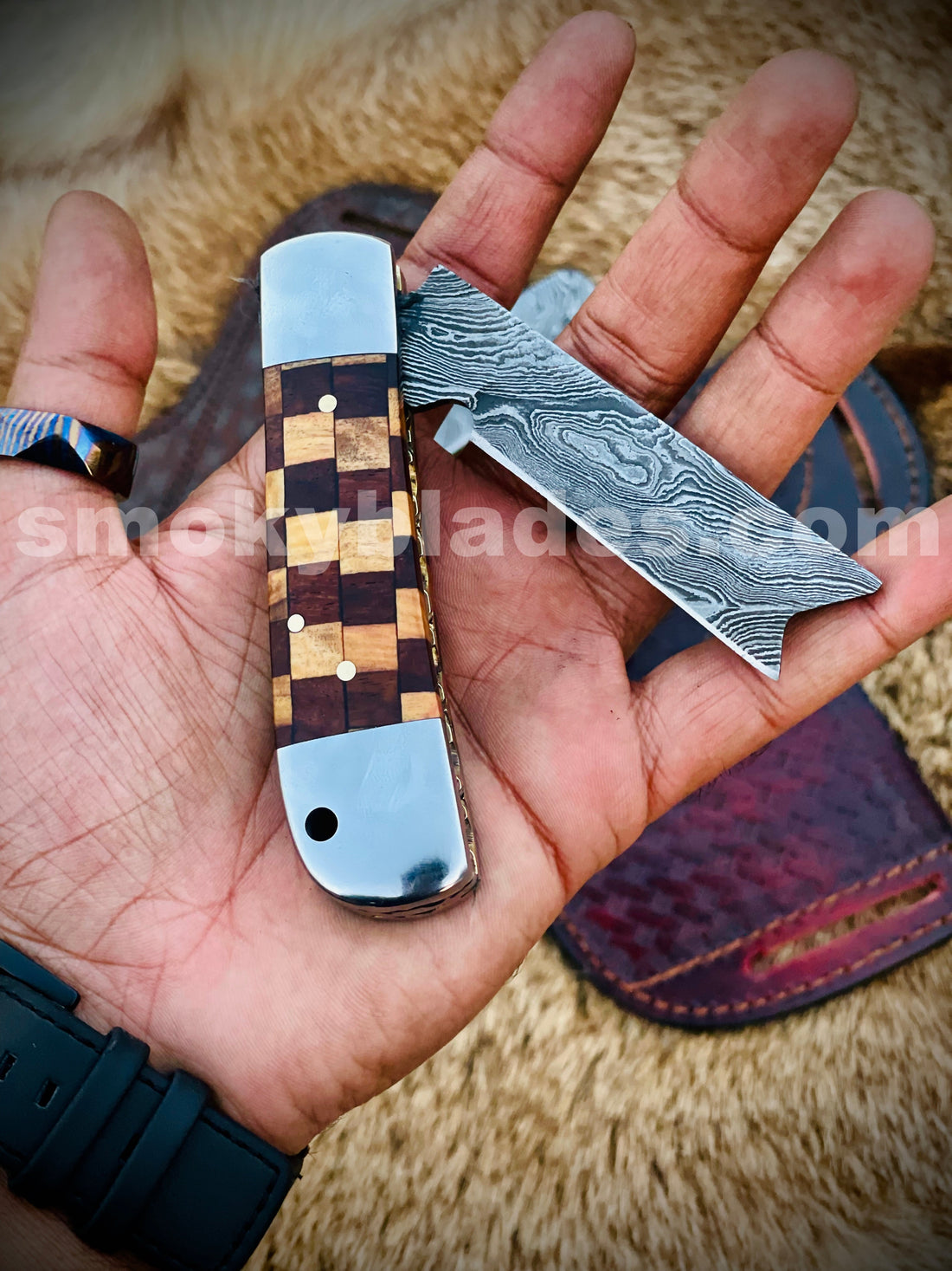 Hand Made Folding Bull Cutter Knife