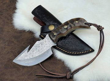 Hand Made Gut Hook Skinning Knife