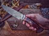 Handmade Damascus Bowie Hunting Jungle Knife
