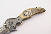 Handmade Damascus Steel Pocket Folding knife