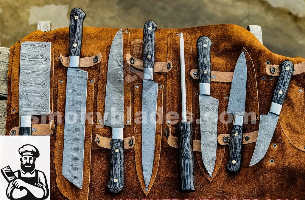Hand Made BBQ/Chef/Kitchen Knife Set