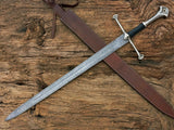 Hand Forged Damascus Steel Sword Lord of The Rings Lotr Anduril Sword