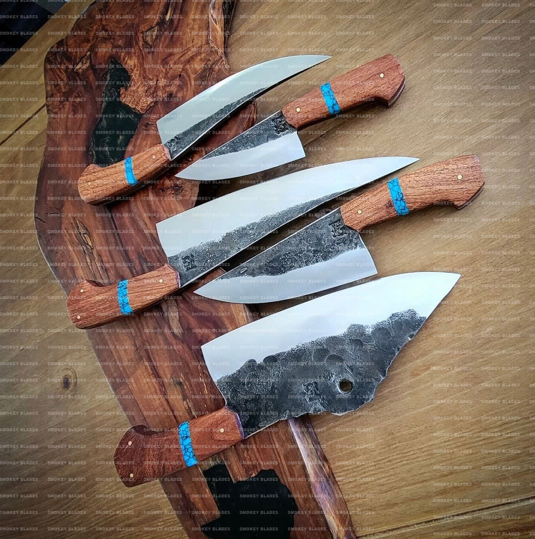 Hand Made Butchers/BBQ/Chef/Kitchen Knife Set