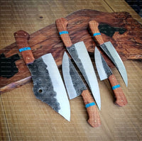 Hand Made Butchers/BBQ/Chef/Kitchen Knife Set