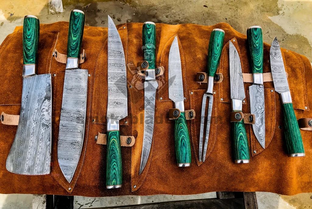 Hand Made Butcher's/BBQ/Chef/Kitchen Knife Set