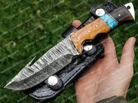Hand Made Gut Hook Skinning Hunting knife