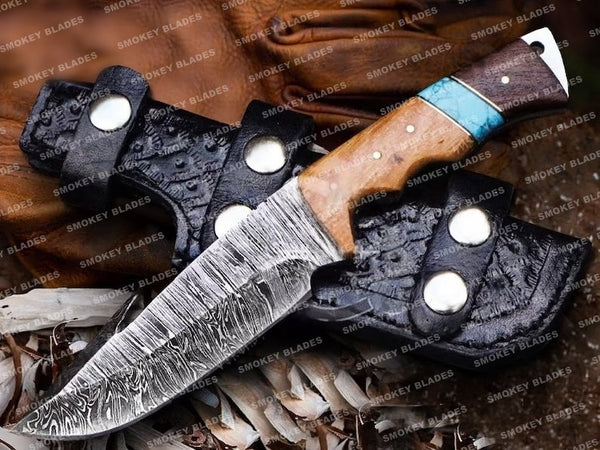 Hand Made Gut Hook Skinning Hunting knife – Smoky Blades