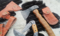 Hand Made Hunting Folding Axe Knife Set