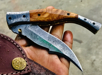 Handmade Damascus Folding knife