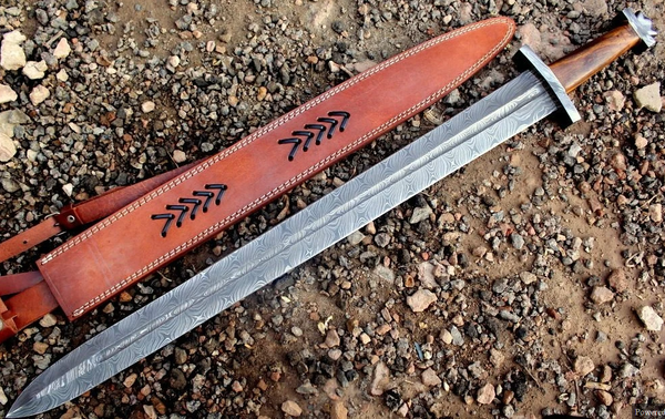 Handmade Damascus Steel Viking Sword