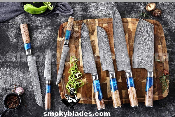 Hand Made BBQ/Chef/Kitchen Knife Set