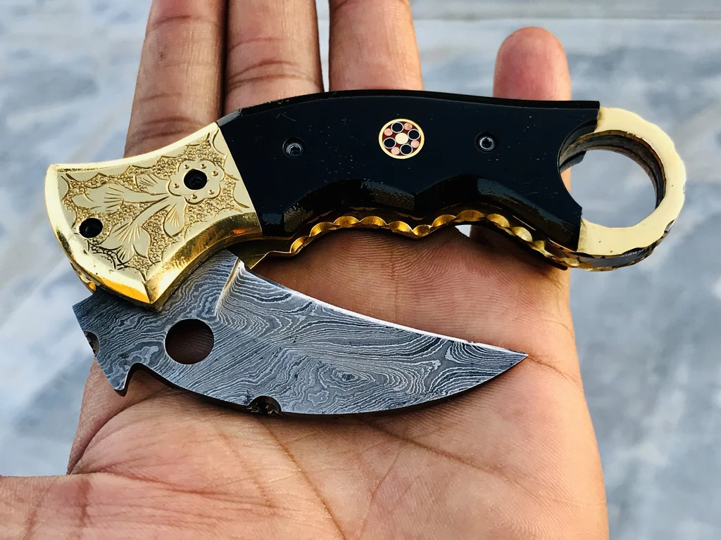 Handmade Damascus Folding knife