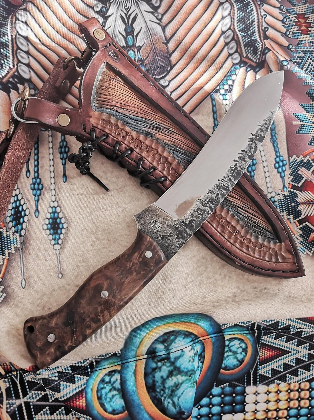 Hand Made Skinning/Hunter/Bushcraft Survival Knife