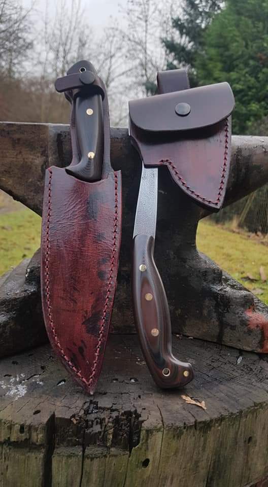 Hand made Axe & Knife Pair/Set