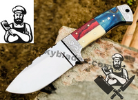 Handmade Texas Flag Handle Skinner Hunter Knife